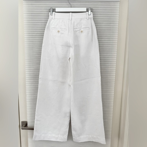 Madewell Harlow Wide-Leg Pant in 100% Linen Size 00 in Eyelet White - Picture 11 of 16